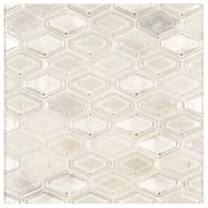 Beveled Elongated Hex Champagne Wall Tile