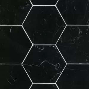 Field Tile Nero Marquina 5 x 6 Floor Tile