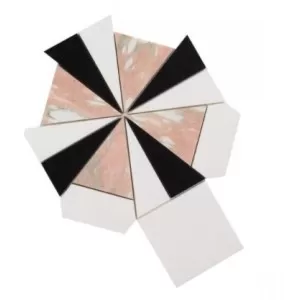 Black Tie Roulette Mosaic Floor Tile