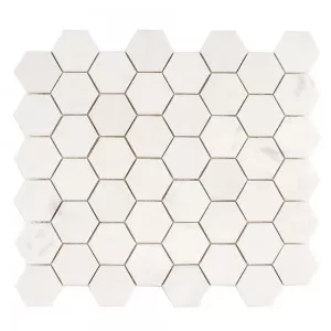 Hexagon Mosaic Wall Street White Floor Tile