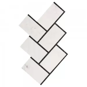 Gapstow Mosaic Brooklyn Marquina Floor Tile