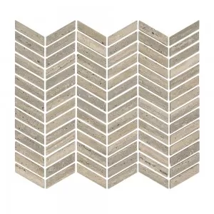 Chevron Mosaic Taupe Floor Tile