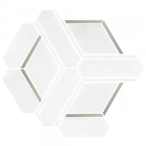 Carve Mosaic Silver Floor Tile