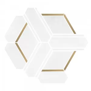 Carve Mosaic Gold Floor Tile