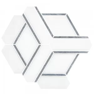 Carve Mosaic Bardiglio Floor Tile