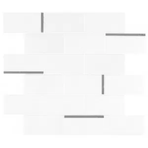 Abstract Mosaic Bardiglio Floor Tile