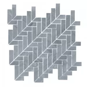 Mod Herringbone Mosaic Bardiglio Floor Tile
