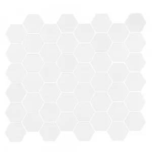 Hexagon Mosaic Thassos Floor Tile