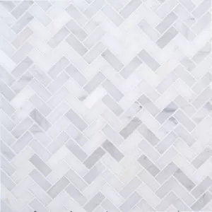 Herringbone Mosaic Classic Statuario Floor Tile
