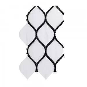 Baton Rouge Mosaic Nero Marquina Floor Tile