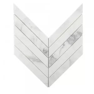 Chevron Mosaic Calacatta Gold Floor Tile