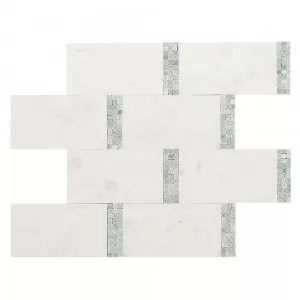 Subway Mosaic Chelsea Grey Floor Tile