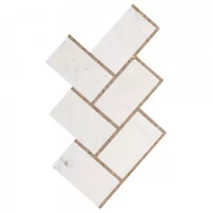 Gapstow Mosaic Empire Beige Part Floor Tile