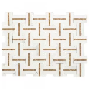 Grand Central Mosaic Empire Beige Floor Tile