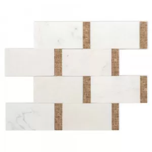 Subway Mosaic Empire Beige Floor Tile