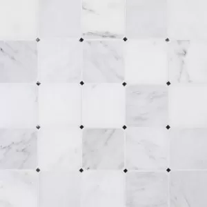 Octagon Black Dot Classic Statuario Floor Tile