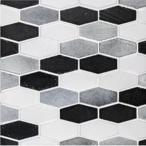 Elongated Hex Galvanized Wall Tile