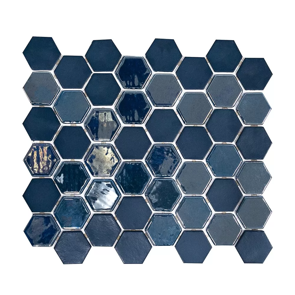 Brill Hexagon Mosaic Azure tile