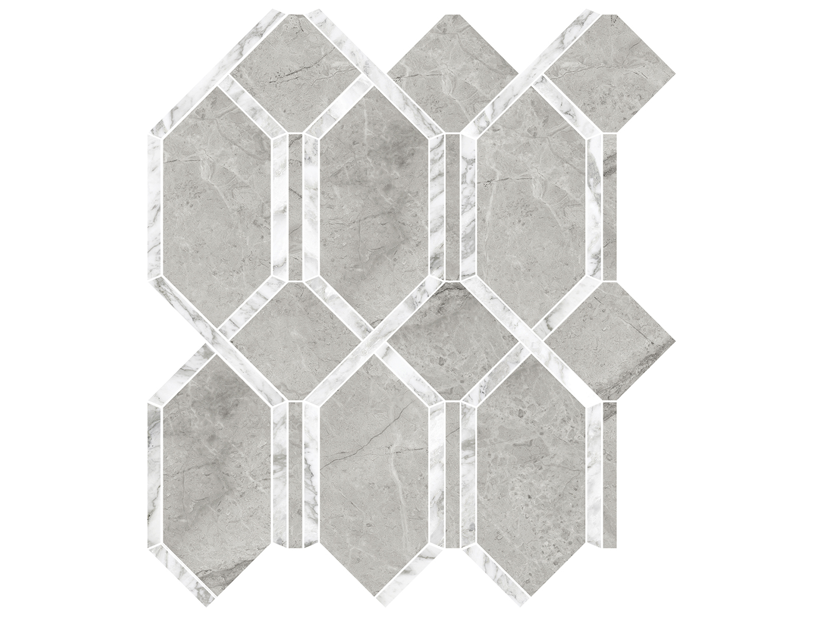 Paradiso Argento Modella Mosaic porcelain tile La Marca, Paradiso