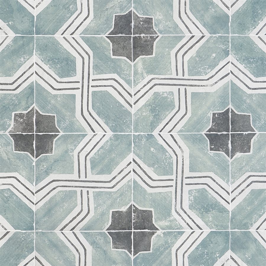 CARINO DECO IBERIA 8X8 porcelain tile Carino collection by Soho