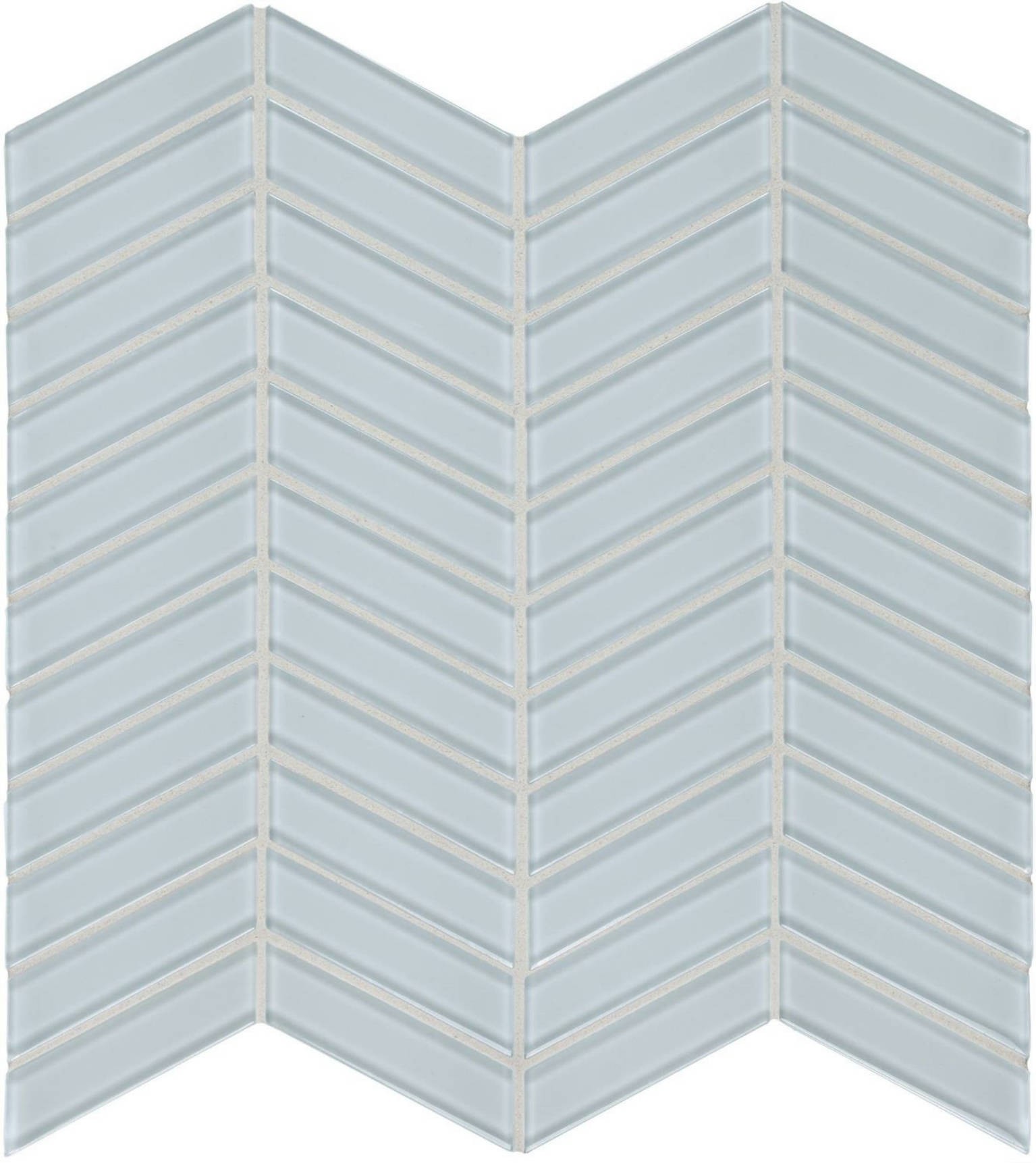 Skylight Chevron Mosaic glass tile Bliss Element collection by Arley