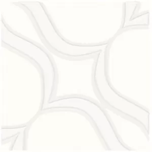 Blanc De Noirs White on White Floor Tile