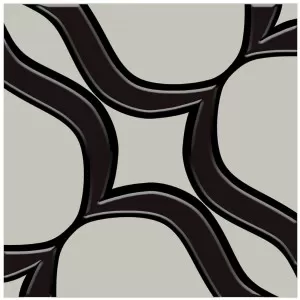 Blanc De Noirs Black on Grey Floor Tile