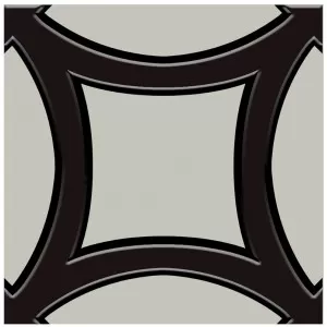 Blanc De Blancs Black on Grey Floor Tile