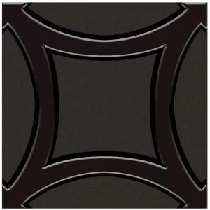 Blanc De Blancs Black on Black Floor Tile