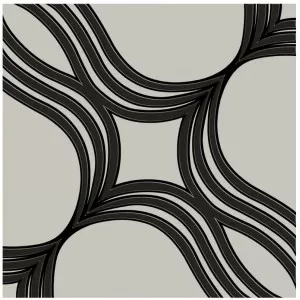 Soiree Blanc De Noirs Black on Grey Floor Tile
