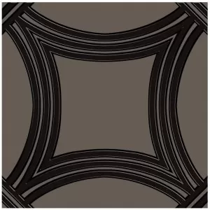 Soiree Blanc De Blancs Black on Brown Floor Tile