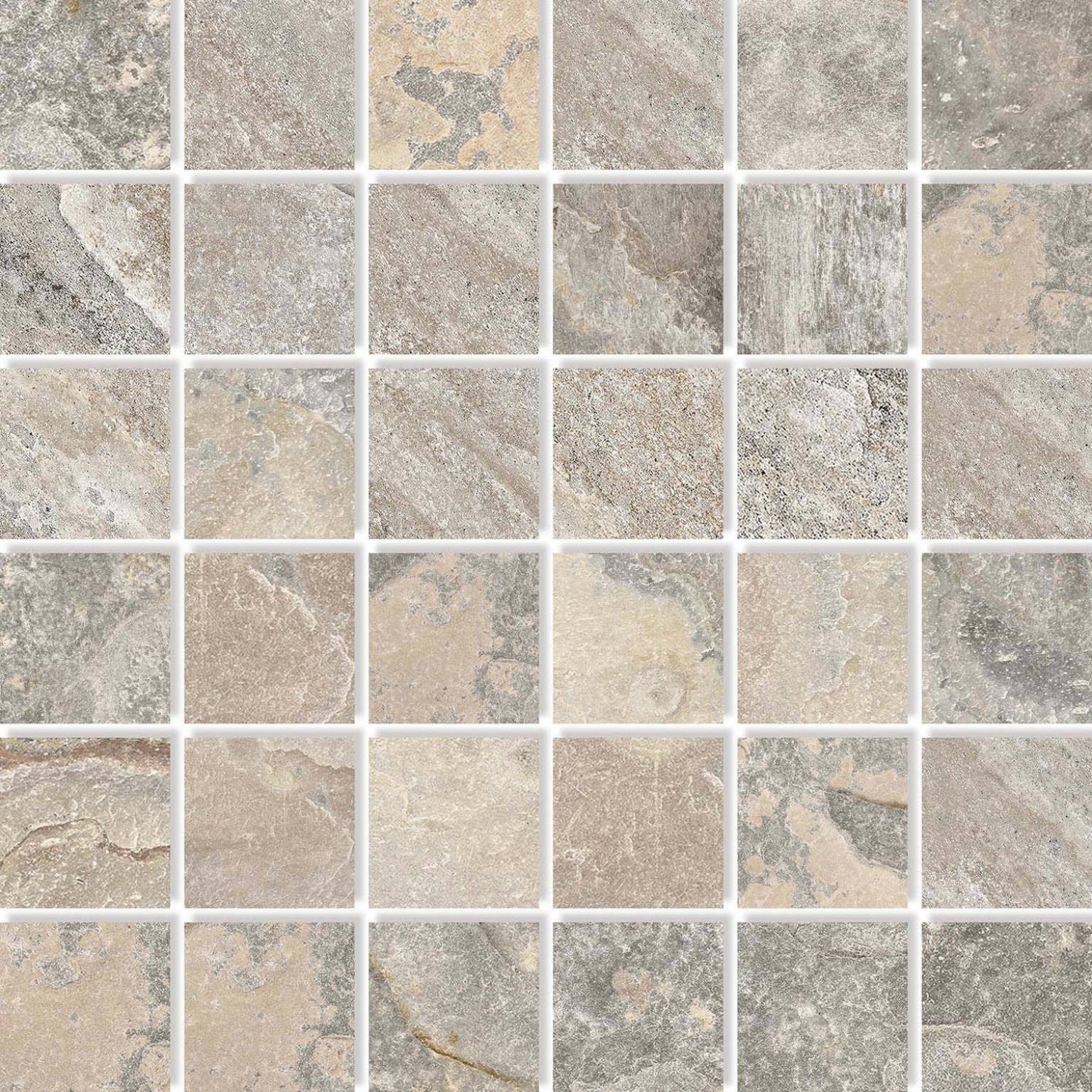 Chitwan Gris Mosaic porcelain tile Nepal Slate collection by Arley in North Reading, MA