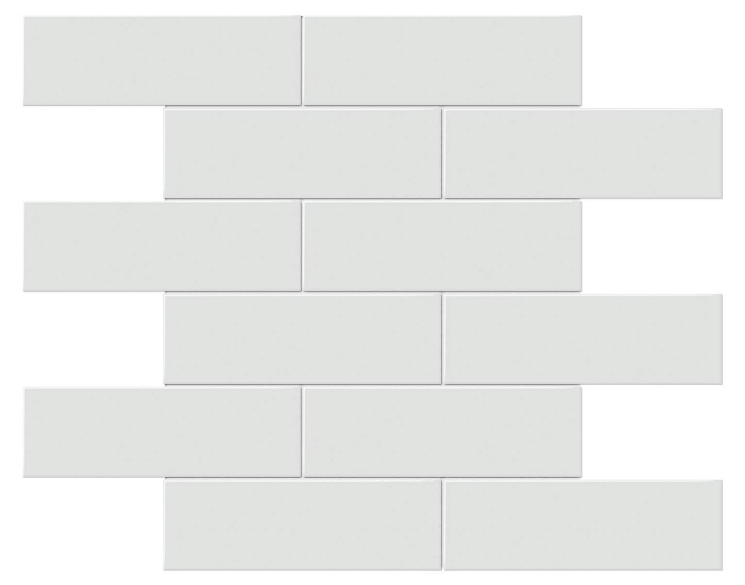 Gallery Grey Matte Brick Mosaic - porcelain tile Traditions collection ...