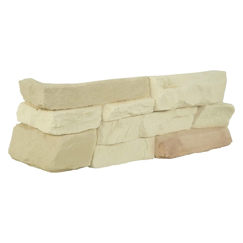 Peninsula Cream Corner stacked stone tile Terrado Manufactured Stone