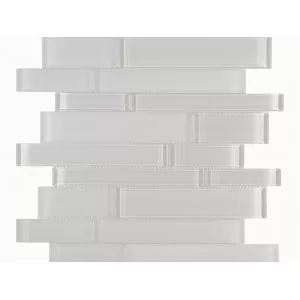 White Linear Mosaic Wall Tile