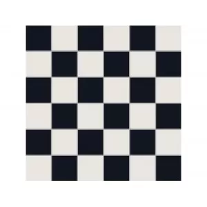 Black And White Checkerboard 2x2 Square Mosaic Floor Tile