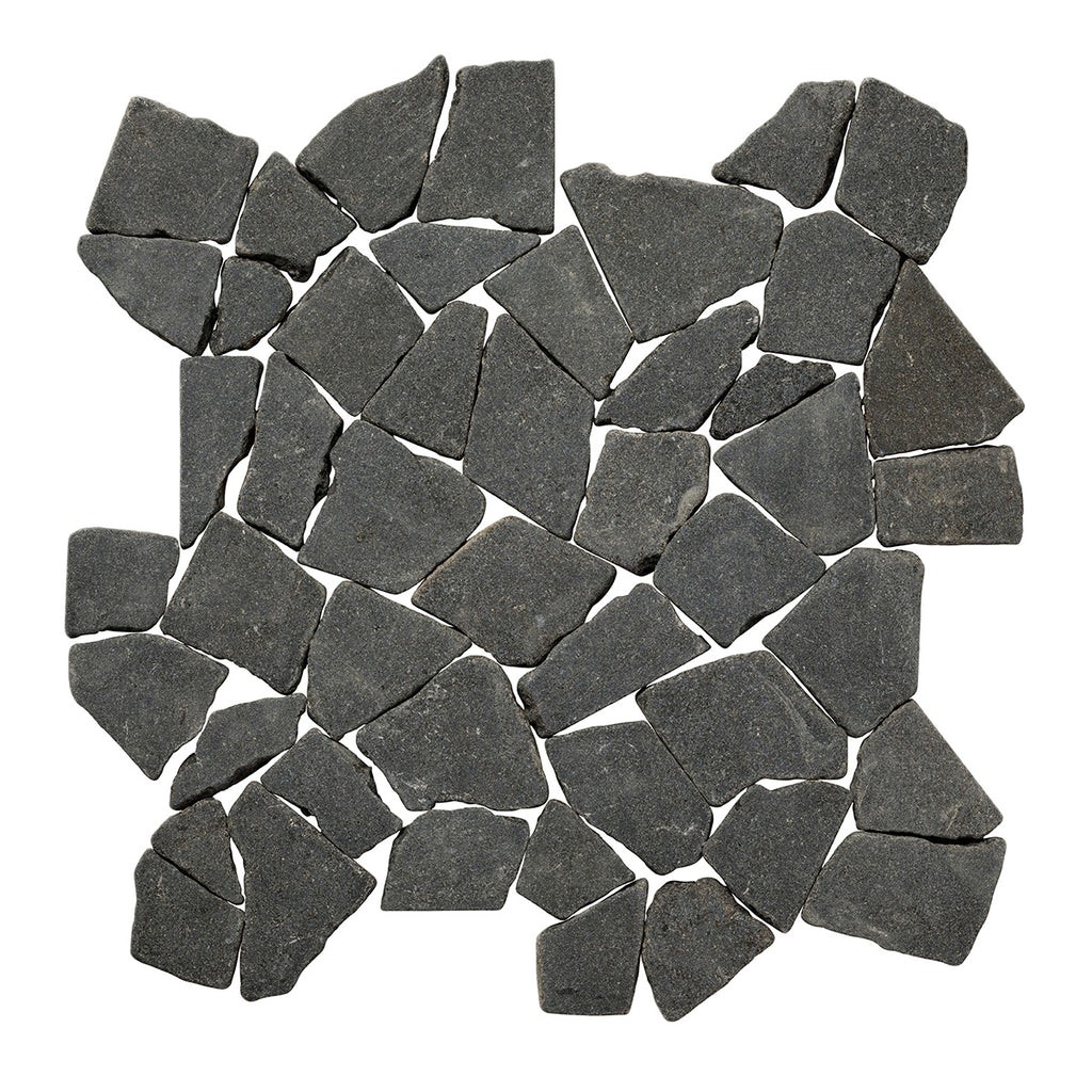 Random Black Basalt Tumbled - stone tile Random collection by Island ...