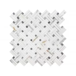 Calacatta Gold Basketweave Floor Tile