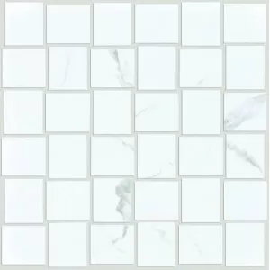 Statuario BW Mosaic Floor Tile