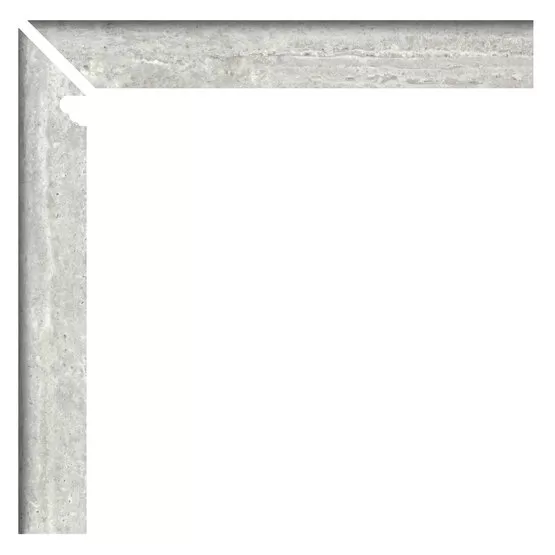 Zanquin fior izq travertino silver matt tile