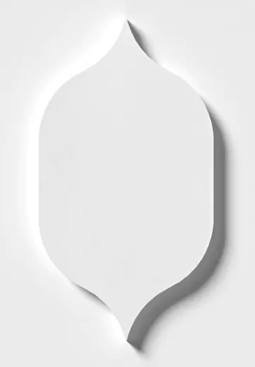Gothic Arabesque Aspen White Honed Waterjet Decos