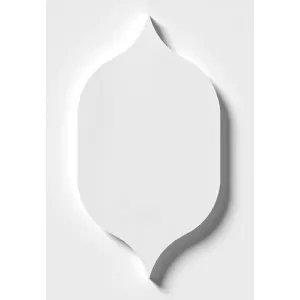 Gothic Arabesque Aspen White Honed Waterjet Decos
