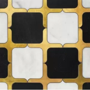 Emerson Black, Glacier, Brass Waterjet Decos