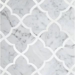 Gaia White Carrara, Thassos White Floor Tile