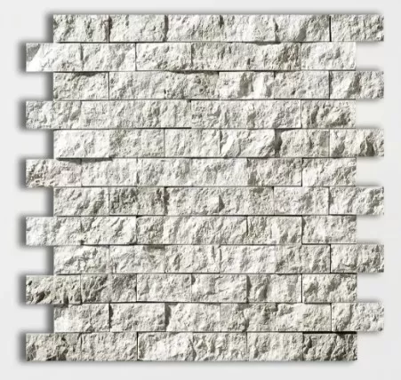 Silver Shadow Rock Face 1x2 Marble Mosaic