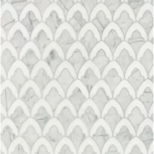 Sophia Afyon White, Avenza Dark Floor Tile