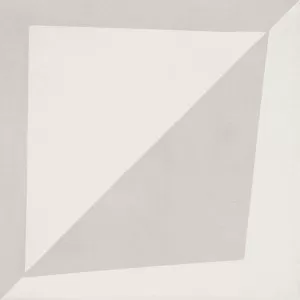 Carreau Ciment Moderne Blanc/Gris Clair 2 Floor Tile