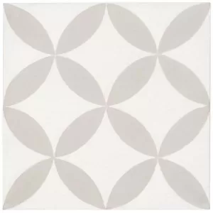 Decor Moderne Blanc Casse/Gris Clair Floor Tile