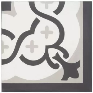 Angle Classique Ant/Blanc Casse/Gris Clair Floor Tile