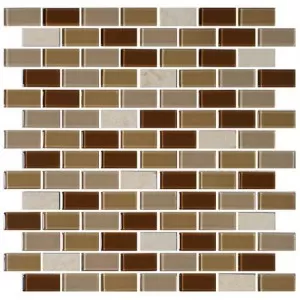 Caramelo 3/4 x 1 1/2 Brick-joint Mosaic BP95 Wall Tile